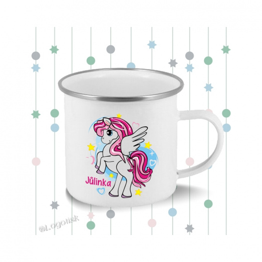 Plechový hrnek potisk Pony/poníček se jménem