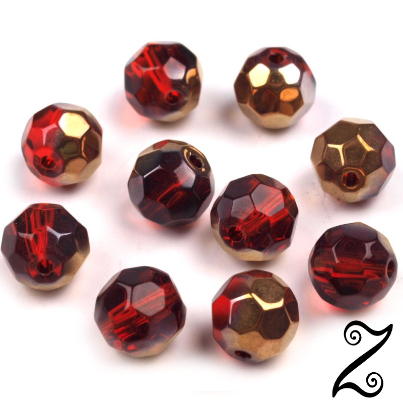 Ohňovka s pokovem, červená, 8 mm, 10 ks