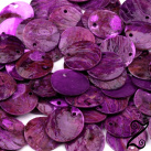 Perleťové placičky, fialová, Ø15 mm (10ks)
