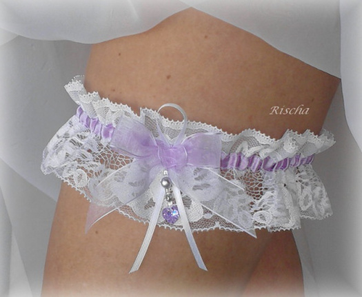 PODVAZEK - SVATEBNÍ Swarovski Violet 3