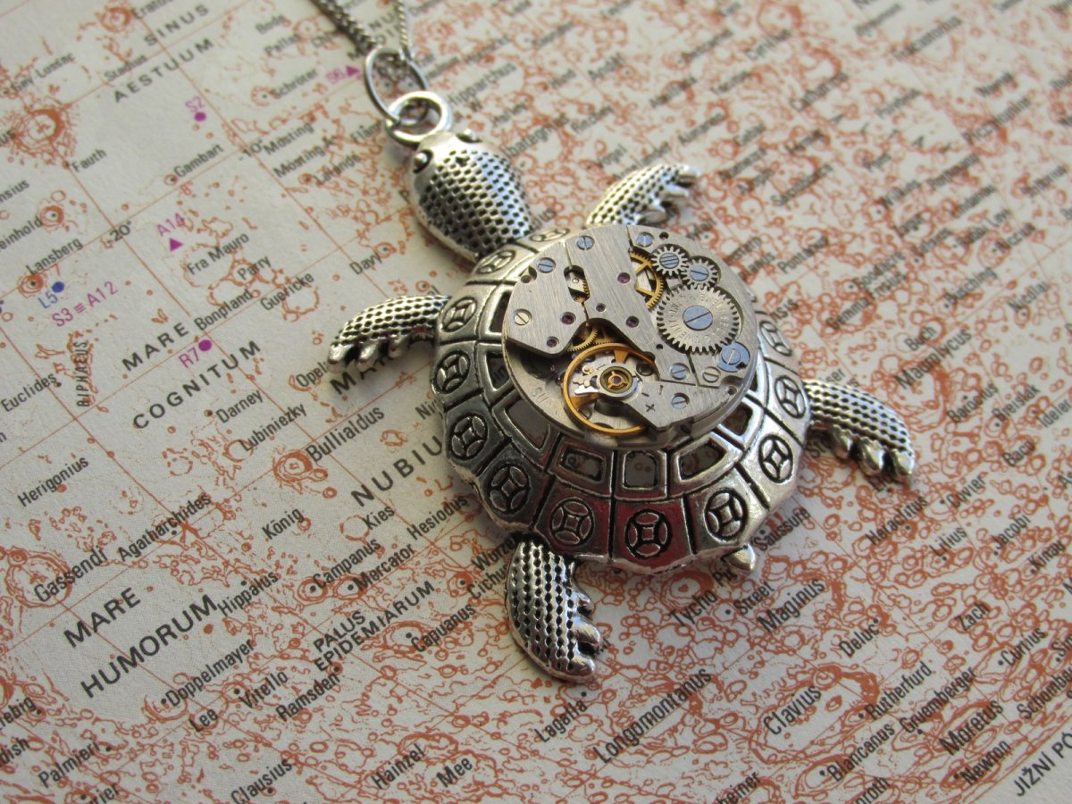 ŽELVA.....STEAMPUNKOVÝ PŘÍVĚSEK 