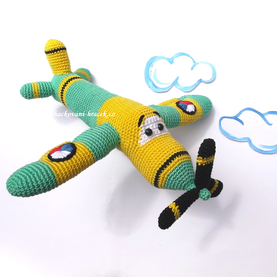 Háčkované letadélko - NÁVOD