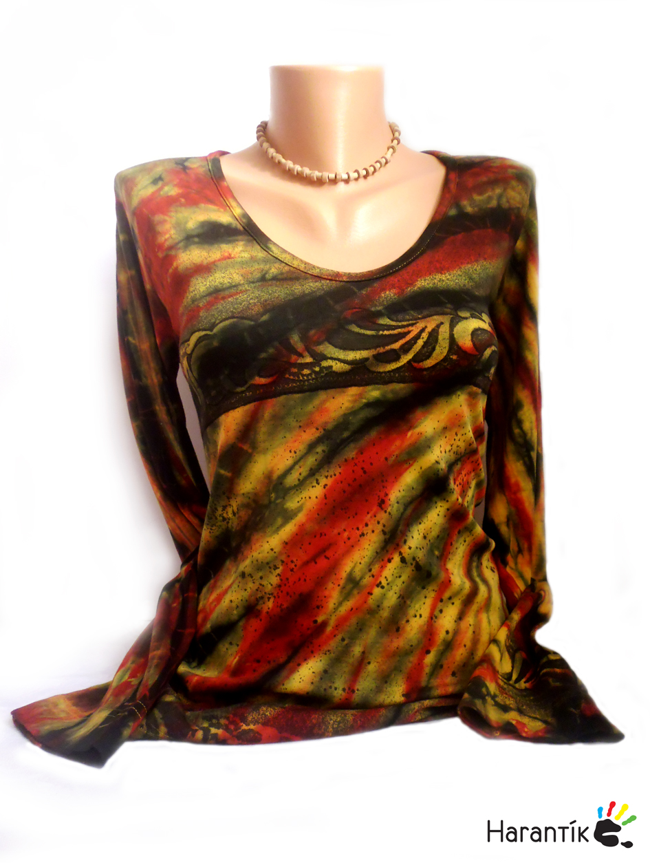 Dámské tričko - "ČERNÁ KRAJKA" /vel. XL–XXL