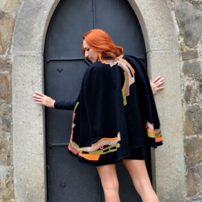 Pončo s vůní pomerančového punče / velikost UNI