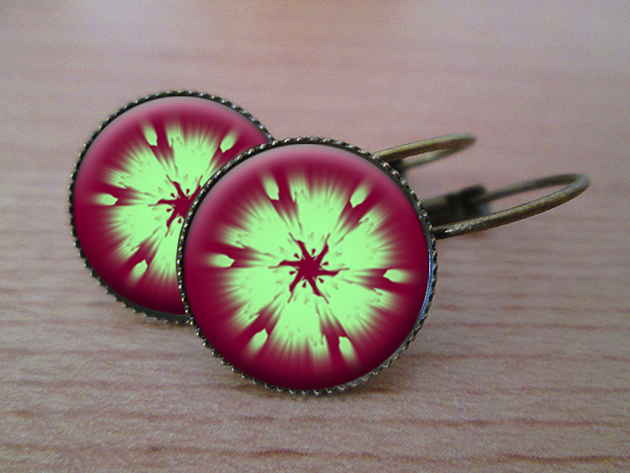 VINTAGE VISACÍ NÁUŠNICE -Pohlcující žlutá