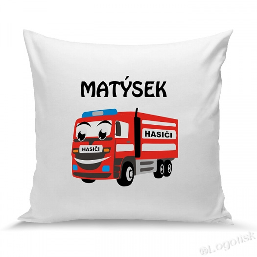 Polštářek pro kluky s Hasiči a jméno na přání