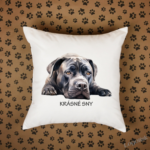 Polštář pejsek Cane Corso - KRÁSNÉ SNY