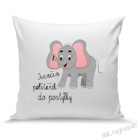 Polštářek pro děti SLŮNĚ se jménem