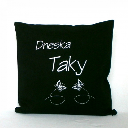 Komunikační polštářek "ANO-TAKY" černý