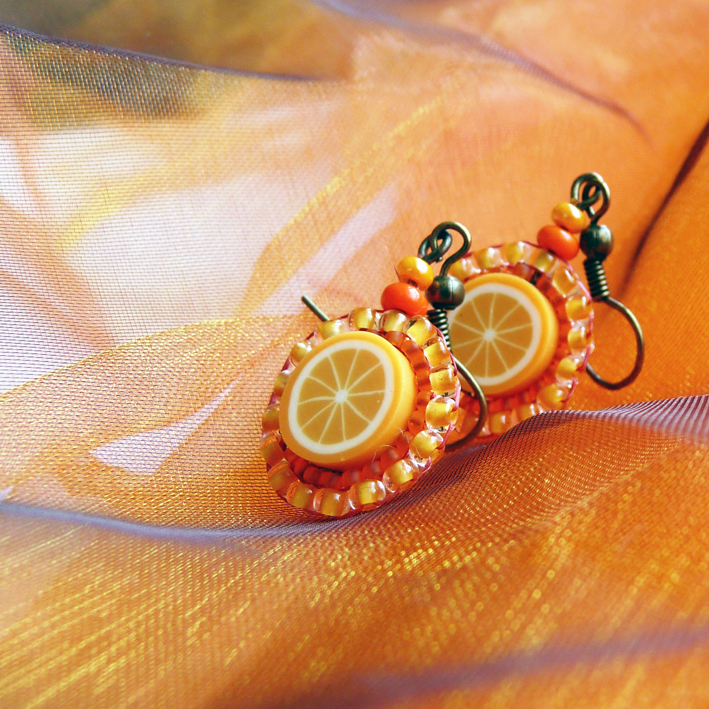 Summer oranges – náušnice