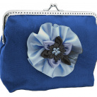 Společenská modrá dámská kabelka 13955AH