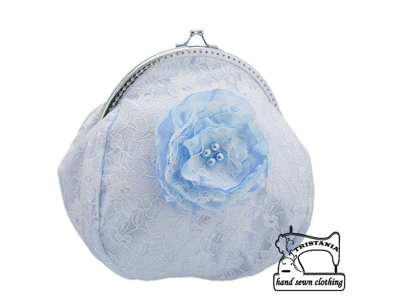 Svatební kabelka modrá , kabelka pro nevěstu 1495C