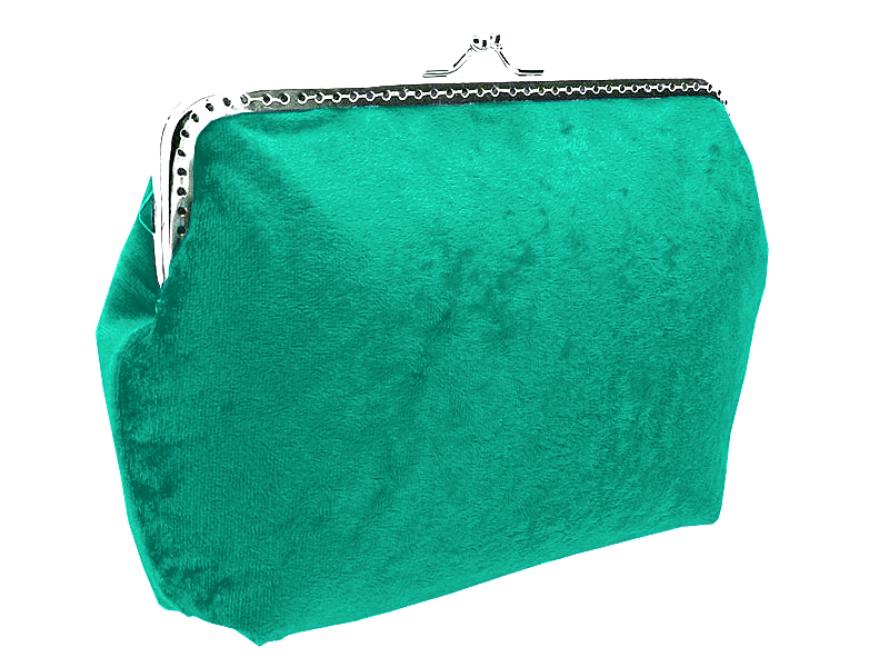 Sametová zelená společenská kabelka 0470D