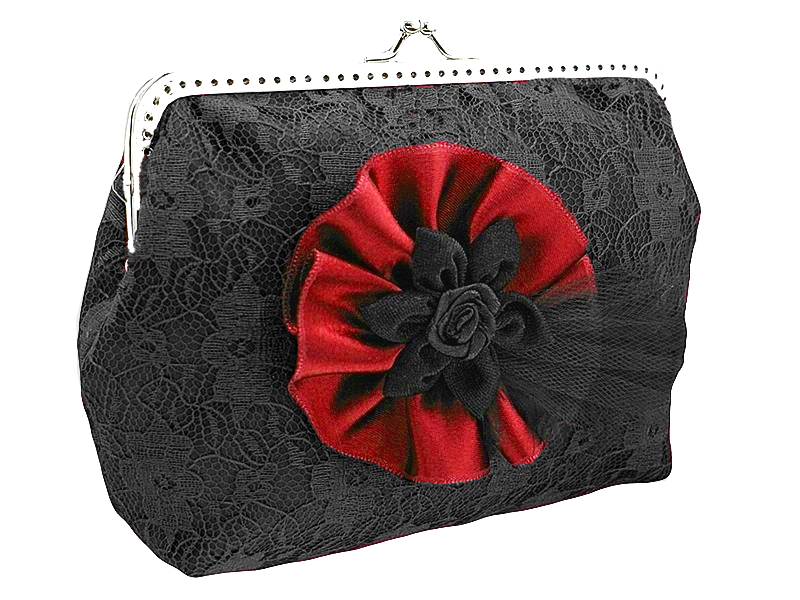 Dámská kabelka krajková černá 0920D