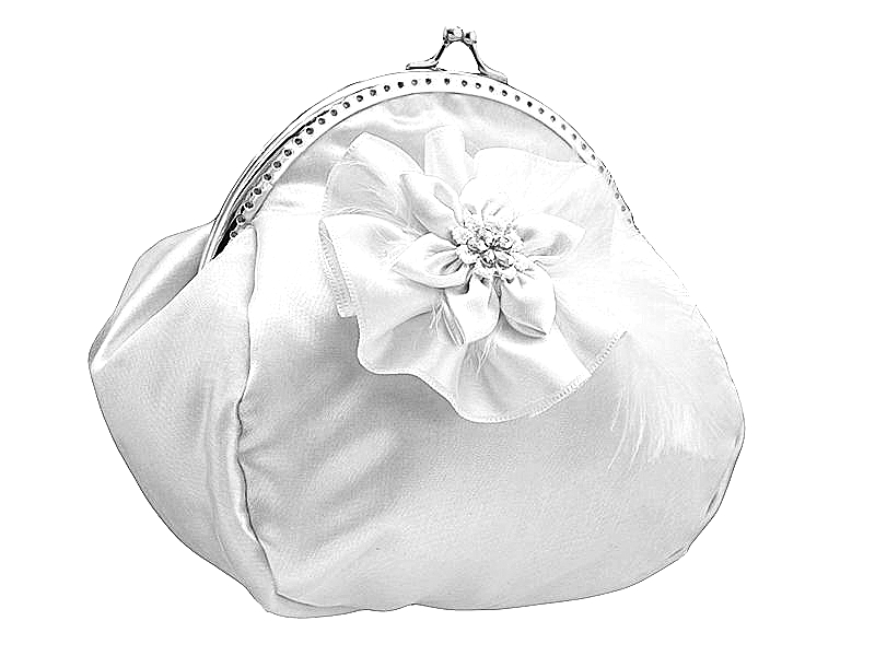 Svatební kabelka bílá , kabelka pro nevěstu 09401