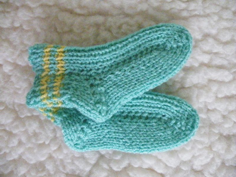 dětské ponožky žluto-zelené