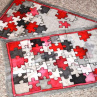 Červeno-černo-bílé puzzle