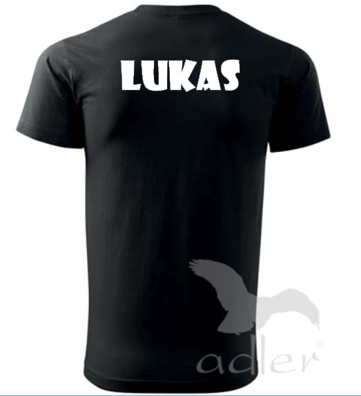 Zadní potisk na sportovní triko