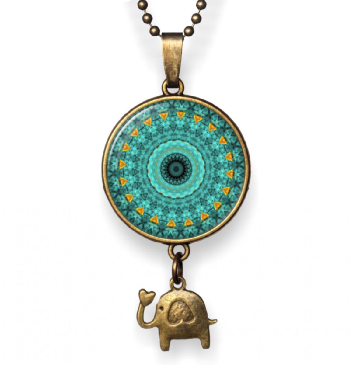 Přívěsek s řetízkem - mandala pro štěstí 