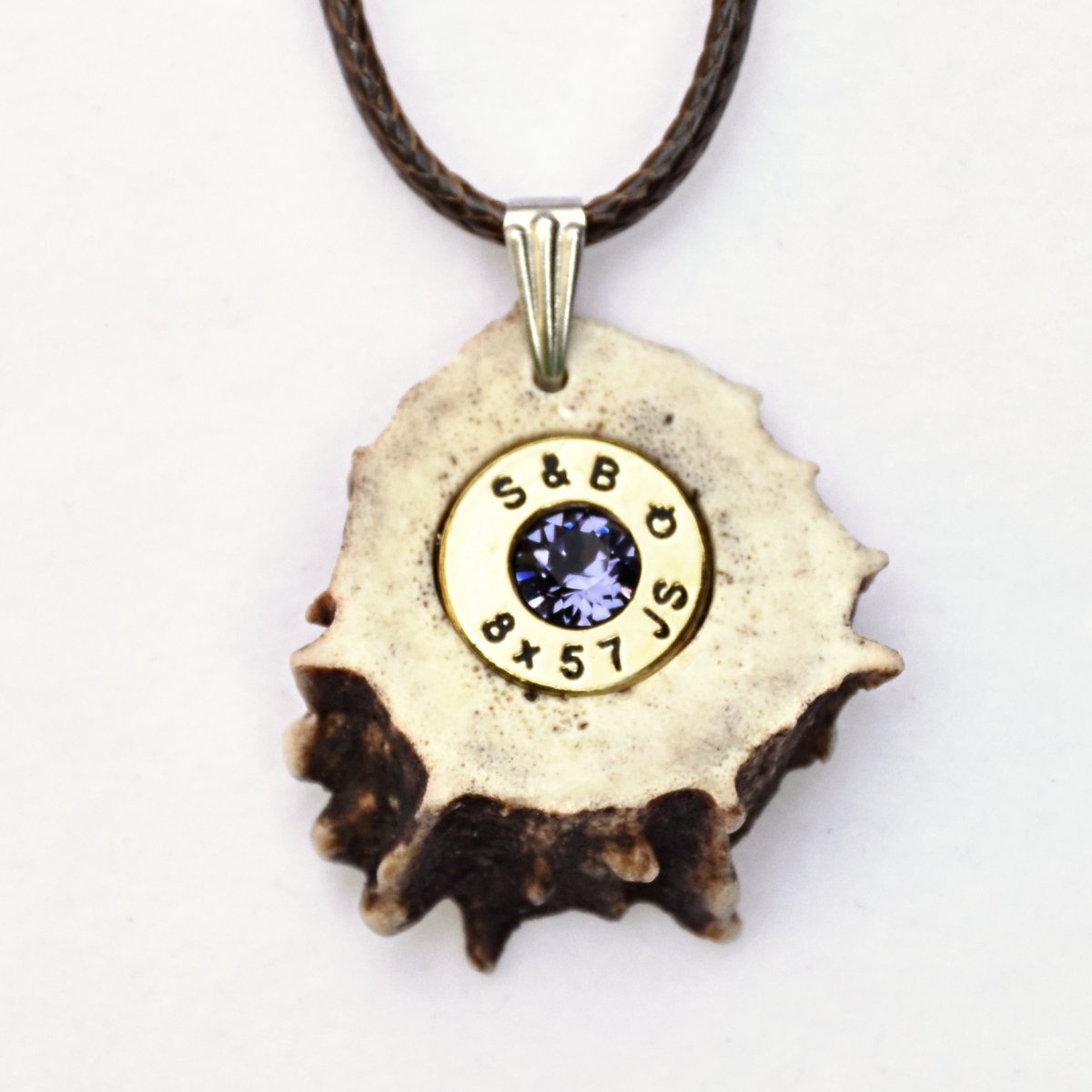 Přívěsek z nábojnic, paroží, chirurgická ocel, Swarovski