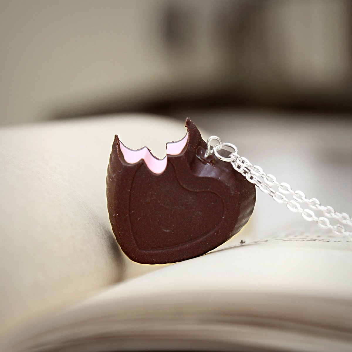 Čoko bonbon - srdce dlouhý řetízek