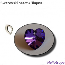 Sada - přívěsek se Swarovski srdíčkem - 18,4 mm