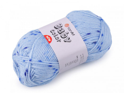 Pletací příze Baby Color (50g) - modrá