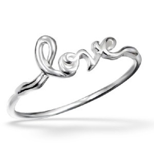 Stříbrný prstýnek "LOVE-láska", vel.57