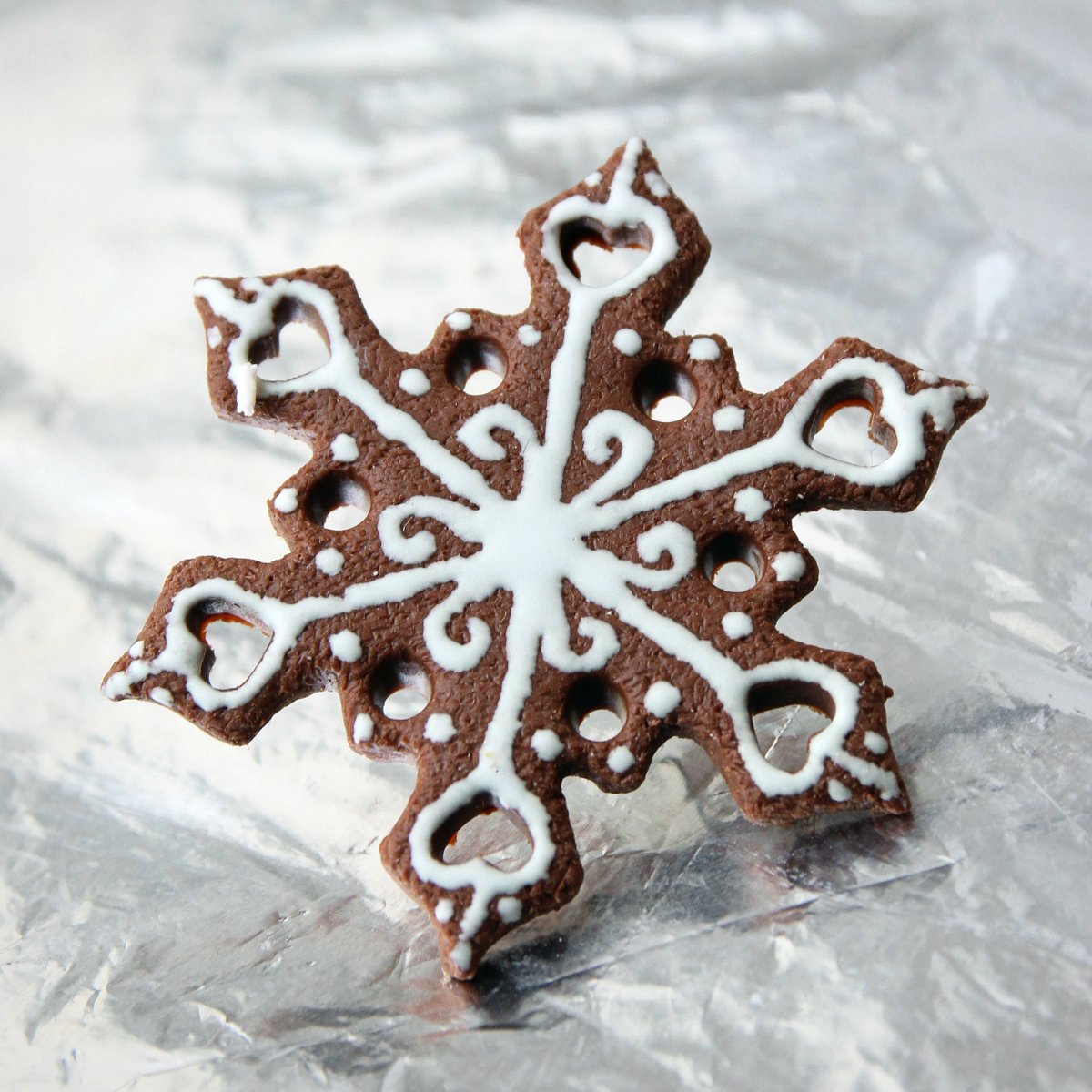 Perníková fimo vločka