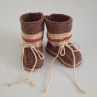Pletené bačkůrky - 9 cm