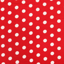 Šaty dlouhé-červený puntík-rezervace