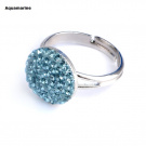 Luxusní prsten se Swarovski® crystals Kruh 12 Aquamarine