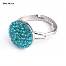 Luxusní prsten se Swarovski® crystals Kruh 12 Blue Zircon