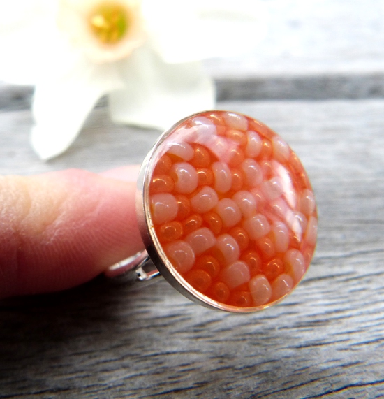 Pomerančový fresh se sedmikráskami - prstýnek