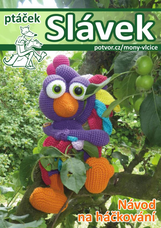 Háčkovaný ptáček Slávek - návod