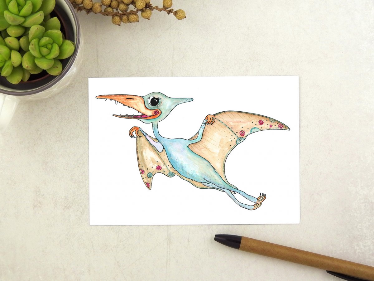 Dinosauří pohlednice - pterodactyl