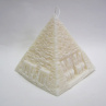 Svíčka z palmového vosku - pyramida - bílá