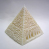 Svíčka z palmového vosku - pyramida - bílá