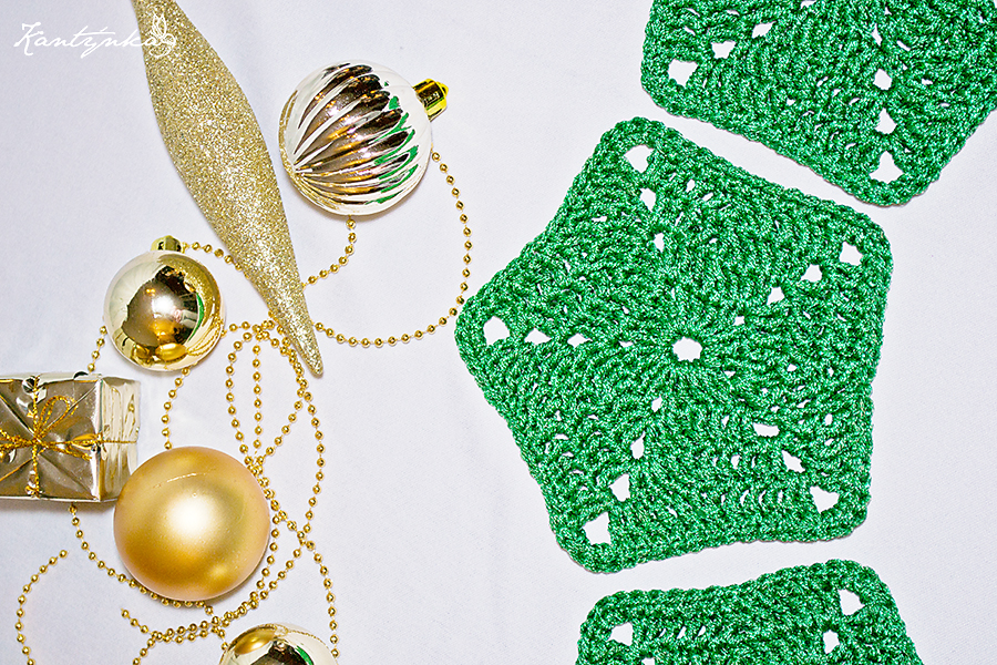 Vánoční třpytivé podložky pod hrnky