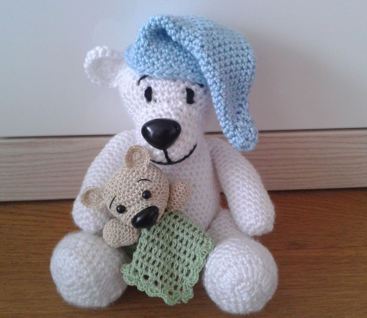 NÁVOD - Háčkovaný Medvídek s Usínáčkem