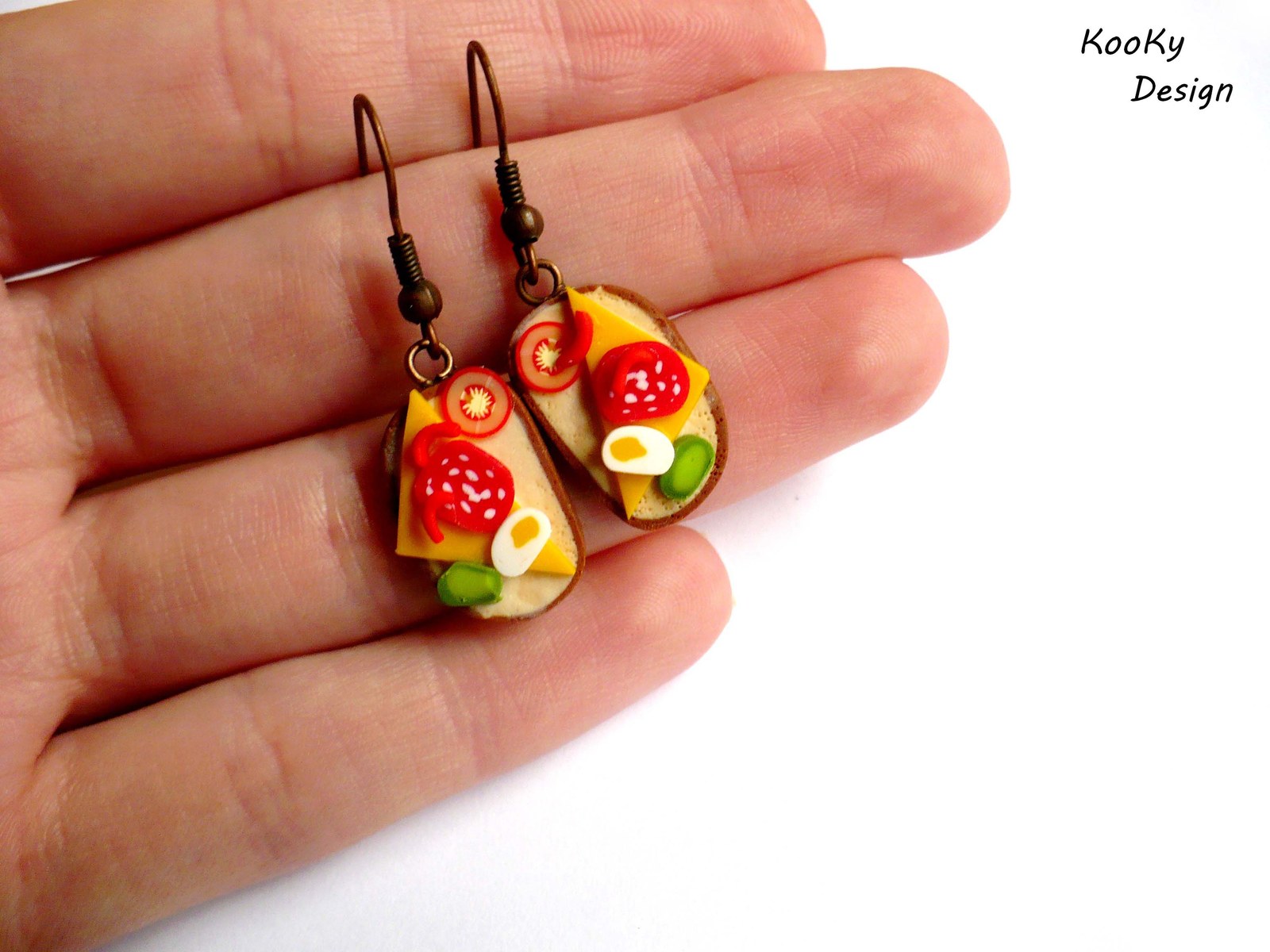 Visací náušnice - chlebíček