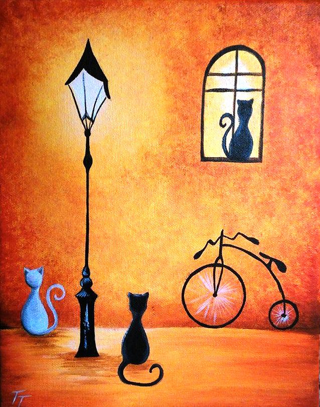 Každý večer přináší lásku - obraz na plátně 23x30 cm