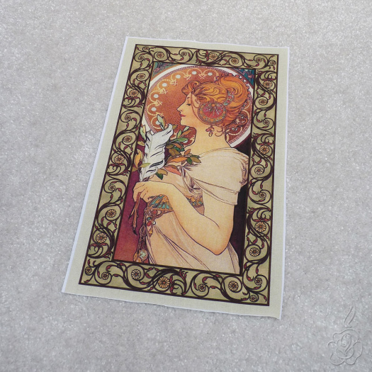 Bavlněný panel Alfons Mucha - Pero