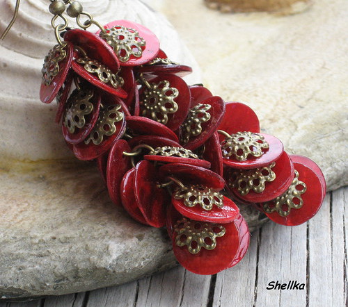 Náušnice penízkové s kaplíky 1