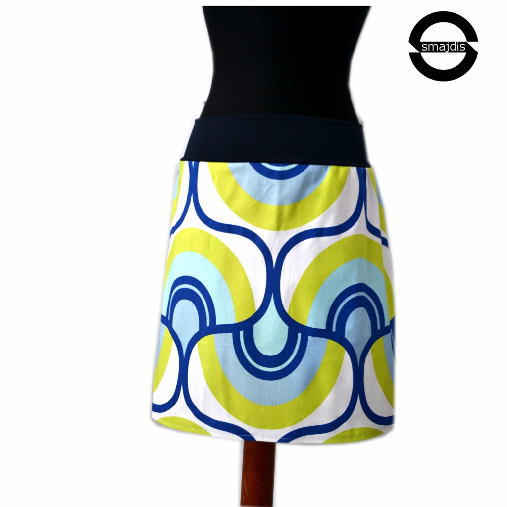 Sukně retro tmavý vzor