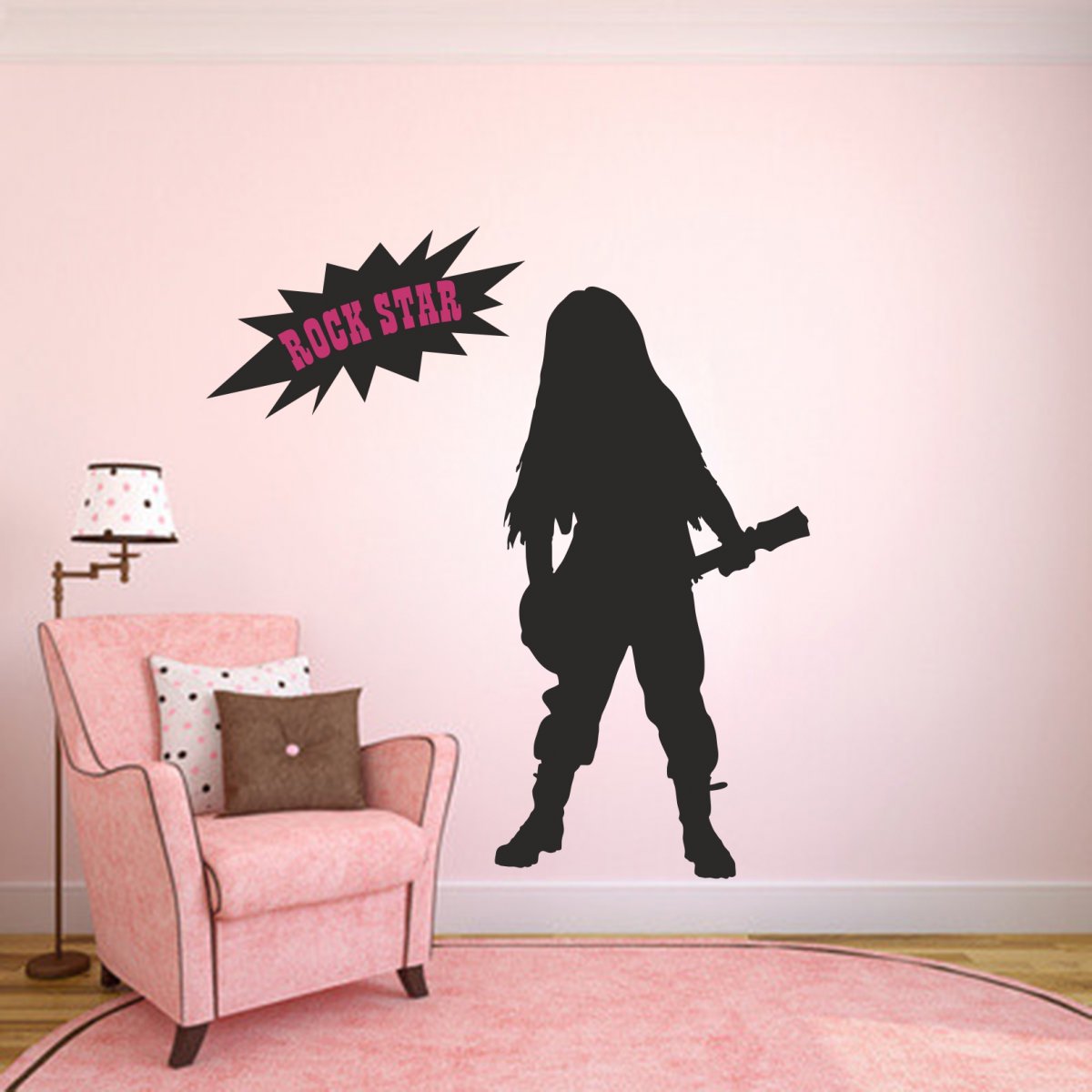 Rock star - samolepka na zeď (21 x 40 cm)