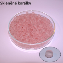 Skleněné korálky, Tr.-Fr. Rosaline, 8 mm, 10 ks