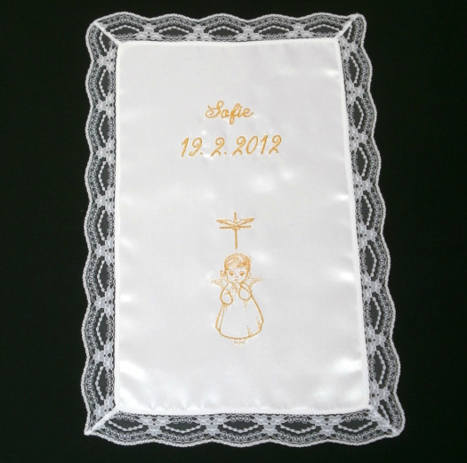 Křestní rouška II. - zlatá