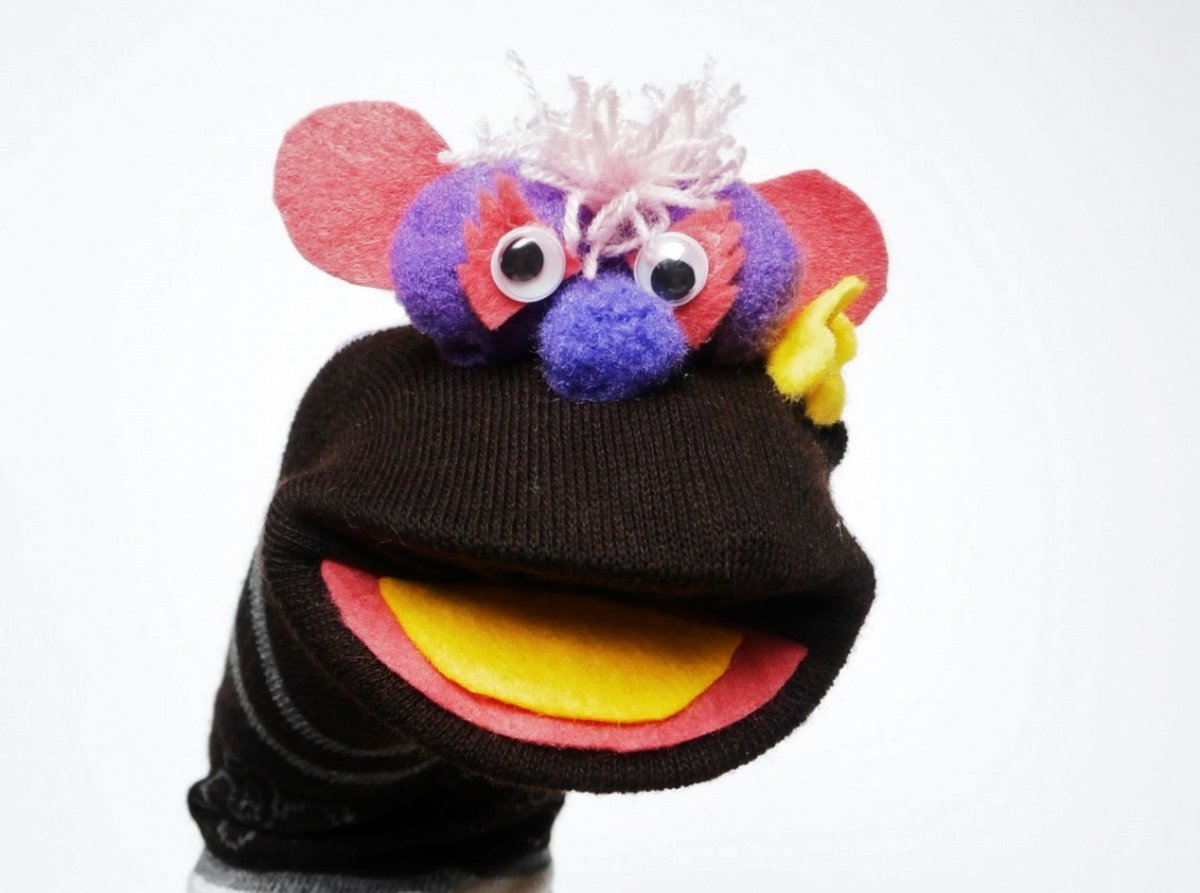 Maňásek ponožkáček ,,asi medvěd,,. č.790/D