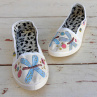 Malované botky vážky- slonovinová- vel.35-40